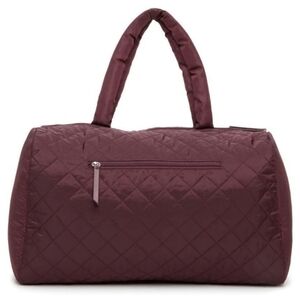 DSW Deep Purple Burgundy Puffy Weekender Duffel Bag